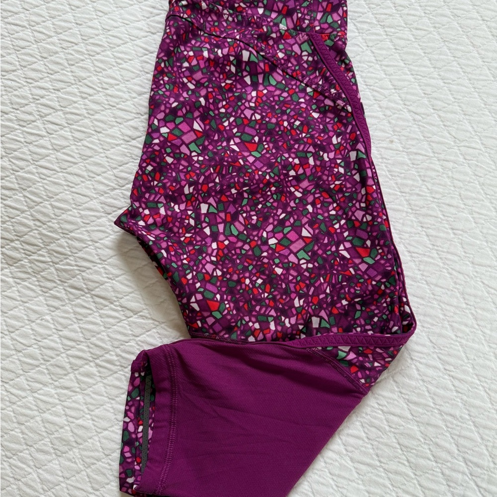 Lululemon Athletica Purple and Pink Patterned Leggings